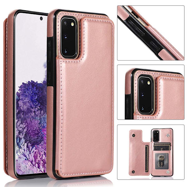 Samsung Galaxy S20 Plus - Stilsäkert Skal med Kortfack Svart