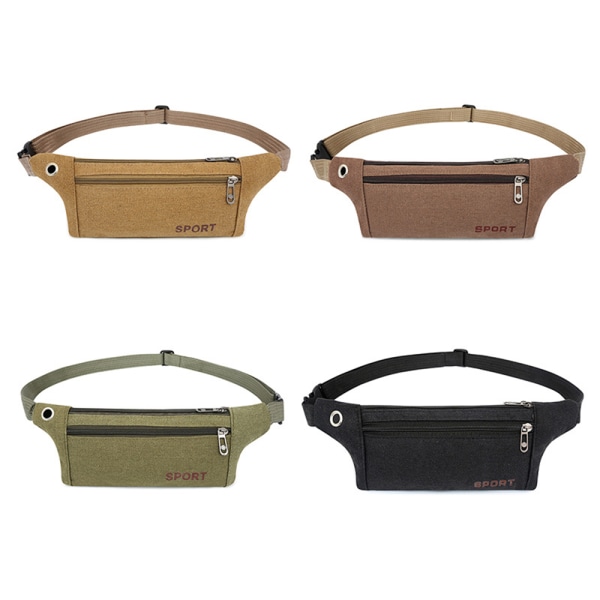 Praktisk & Slitstark Midjeväska (Justerbar) Khaki