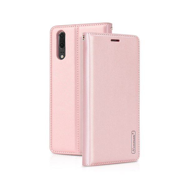 Elegant Fodral med Plånbok av Hanman - Huawei P20 Guld