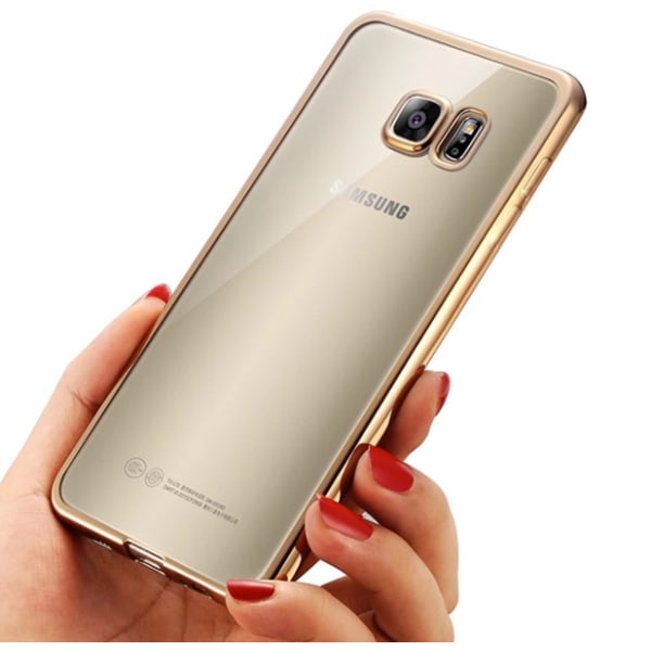 Samsung Galaxy S7 Edge - Stilfuldt silikonecover fra LEMAN Silver/Grå