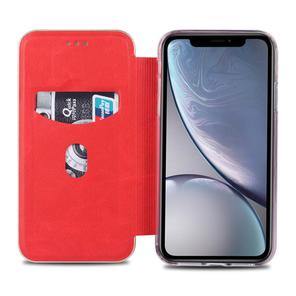 iPhone X/XS - Exklusivt Praktiskt Plånboksfodral (YAZUNSHI) Röd