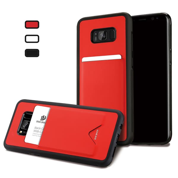 POCARD Smart Skal med Kortfack - Samsung Galaxy S8+ Vit
