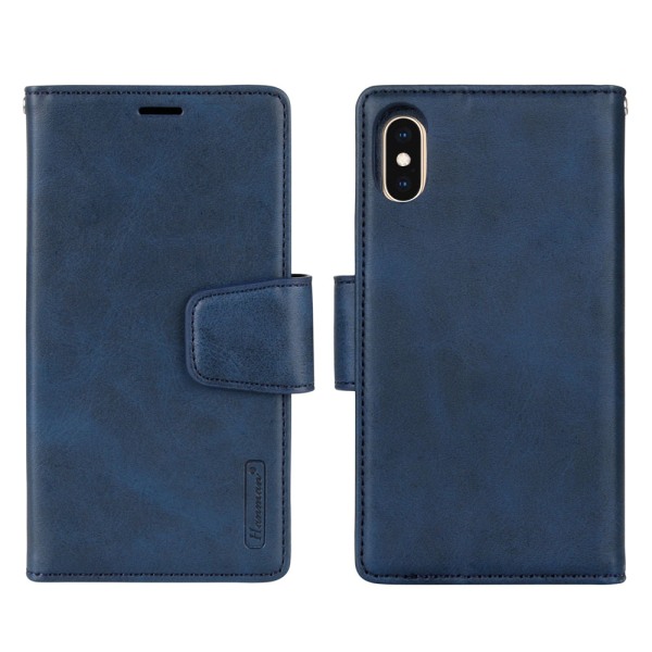 iPhone X/XS - Professional (Hanman) lommebokdeksel 2 i 1 Blå