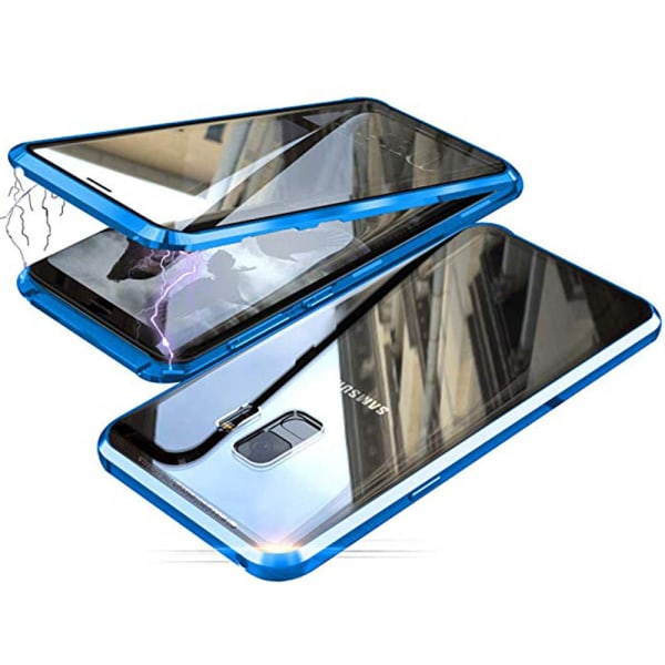 Samsung Galaxy S9 - Stilig dobbeltsidig magnetisk deksel Blå