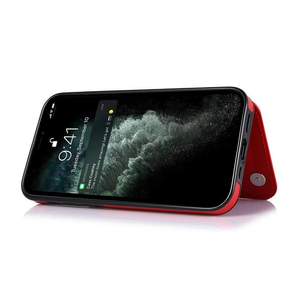 iPhone 13 Mini - Professionelt fleksibelt cover med kortholder Vit