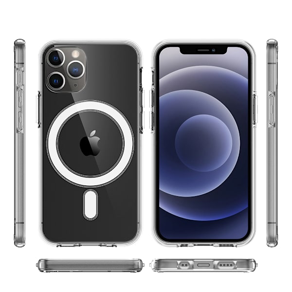 iPhone 12 Pro Max - Kraftfullt Stötdämpande Silikonskal Genomskinlig