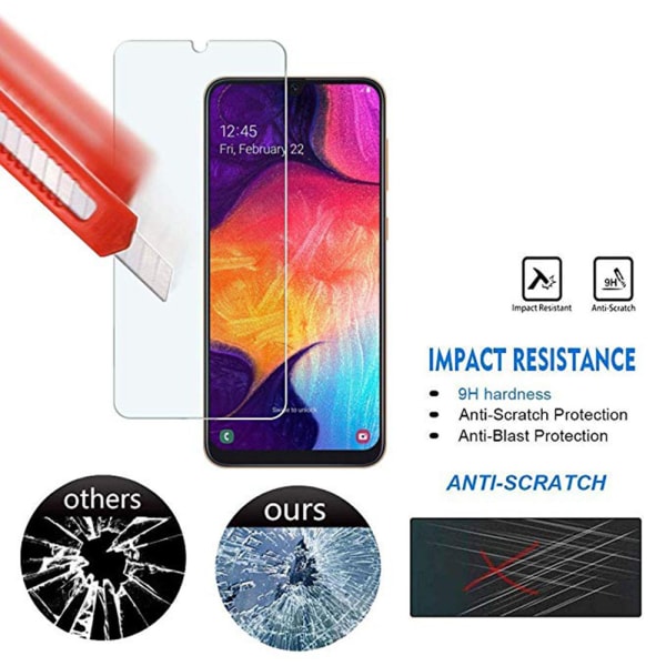 Samsung A50 | Skjermbeskytter | Standard | Skjermtilpasset | HD Clear Transparent/Genomskinlig
