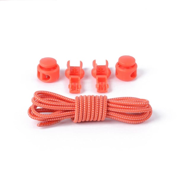 Elastiske snørebånd - inklusive snøre (længde: 100 cm) Orange