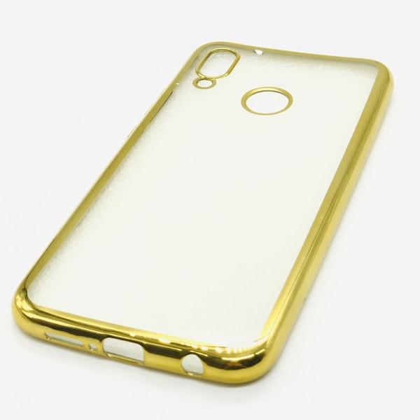 Glat eksklusivt silikonecover - Samsung Galaxy A40 Guld Guld