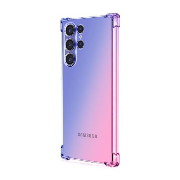 Samsung Galaxy S23 Ultra - Stilfuldt og effektivt beskyttelsescover Blå/Rosa