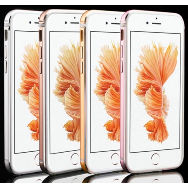 iPhone 7 PLUS - Stilrent Bumper i Aluminium och Silikon Guld