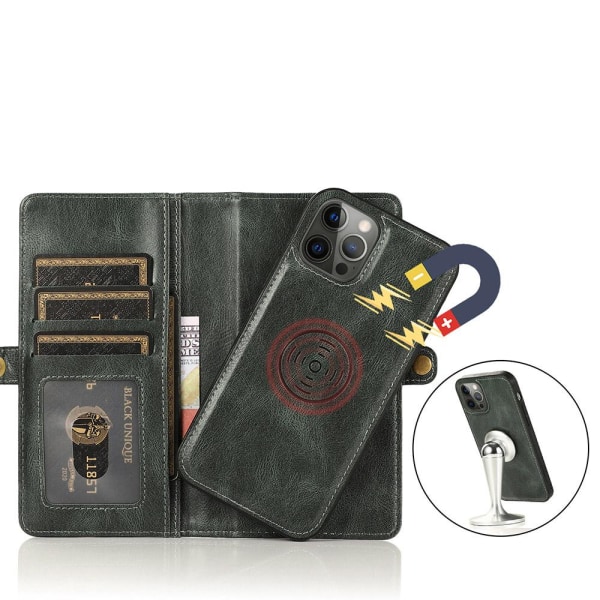iPhone 13 Pro Max - Elegant praktisk lommebokdeksel Mörkgrön