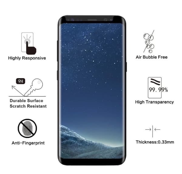 Samsung Galaxy S8+ Skärmskydd CASE-Friendly 2-PACK ProGuard Blå