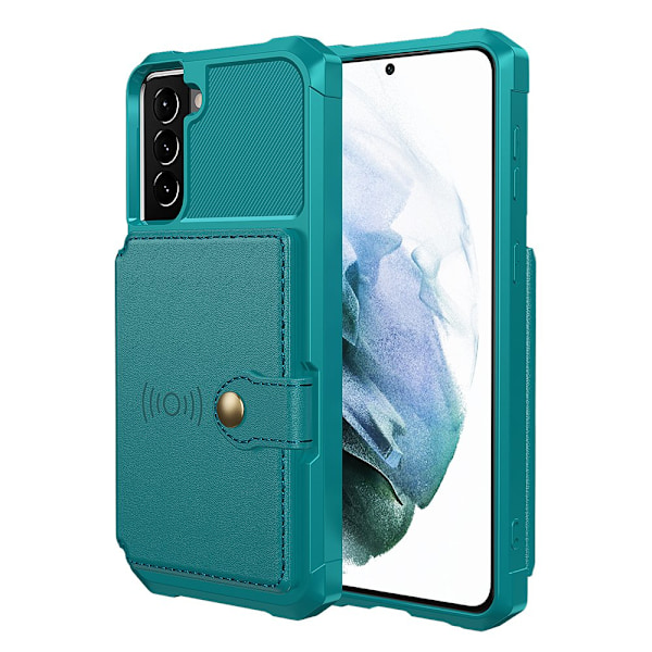 Samsung Galaxy S21 Plus - Stilrent Skal med Korthållare Blue