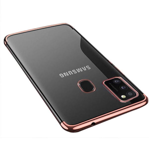 Samsung Galaxy A21S - Silikonikotelo Guld