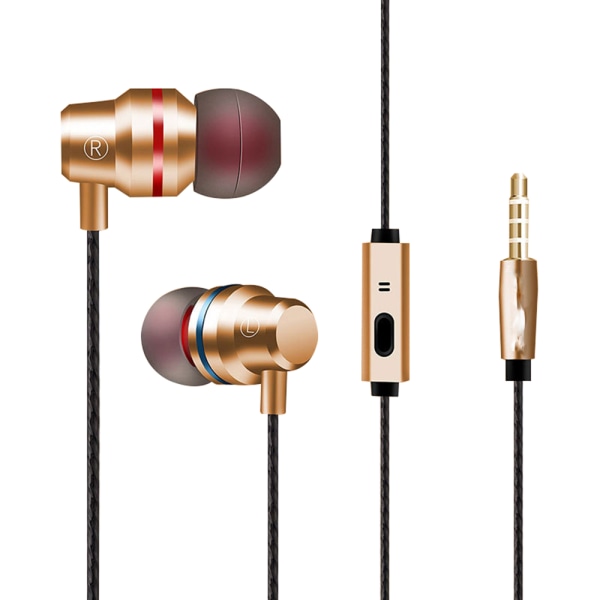 BASS Hifi Metal Sport In-ear hörlurar (Earphones) Röd