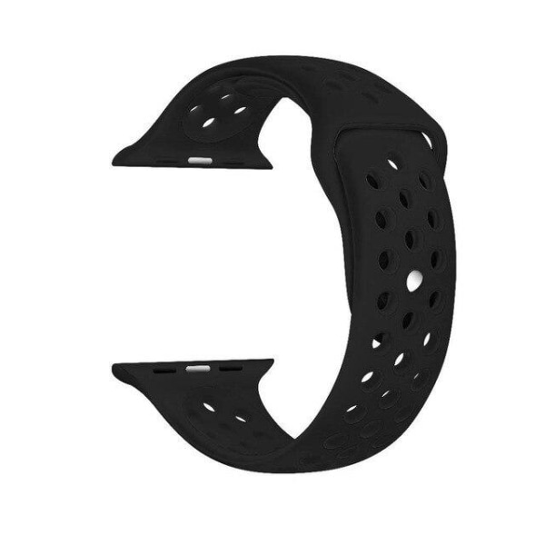 Apple Watch 38mm - ROYBEN Exklusiva Silikonarmband Hög Kvalité Svart M