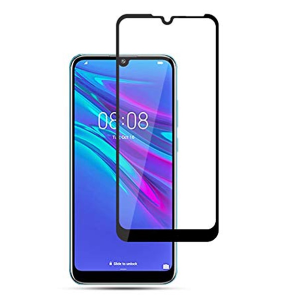 Skärmskydd Carbon 2-PACK Screen-Fit 3D/HD 9H Huawei Y6 2019 Svart