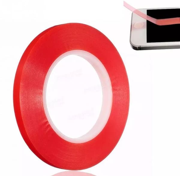 Dubbelhäftande tejp till mobiler/surfplattor (transparent) 8mm