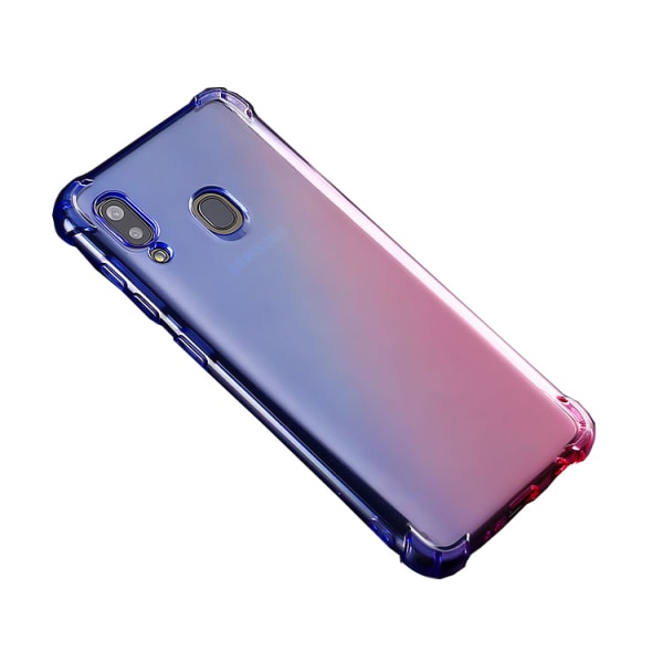 Samsung Galaxy A40 - Elegant silikonecover Blå/Rosa