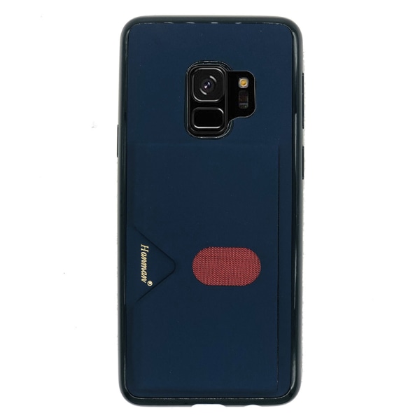 Elegant Hanman Skal med Kortfack - Samsung Galaxy S9 Mörkblå