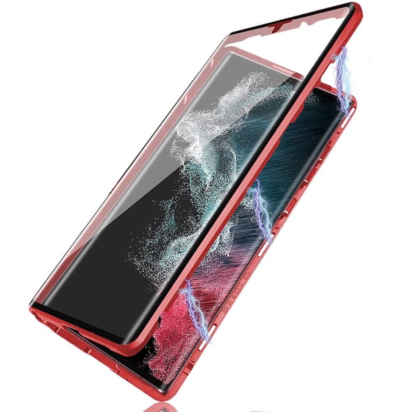 Samsung Galaxy S21 Ultra - Smart Dubbelskal (Magnet) Röd