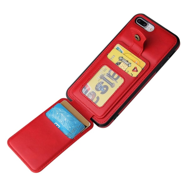 iPhone 8 Plus - Effektivt etui med kortholder Grå