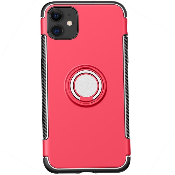 iPhone 12 Mini - Tehokas Floveme-kotelo sormustelineellä Röd