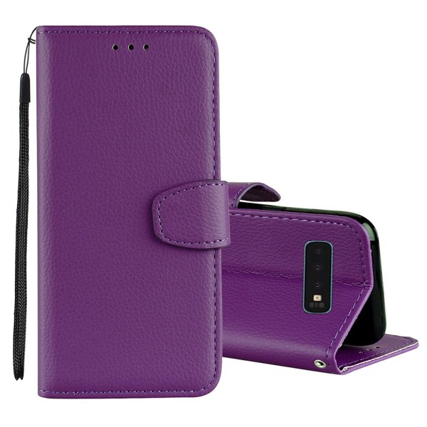 Käytännöllinen kotelo lompakolla Samsung Galaxy S10 Plus -puhelimelle Rosaröd