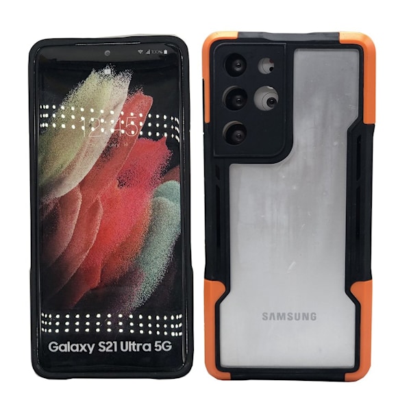 Samsung Galaxy S21 Ultra - Stilsäkert Skyddande Skal Orange