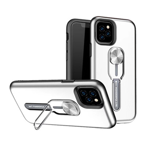 iPhone 12 Pro - Exklusivt Stötdämpande Skal med Hållare Guld