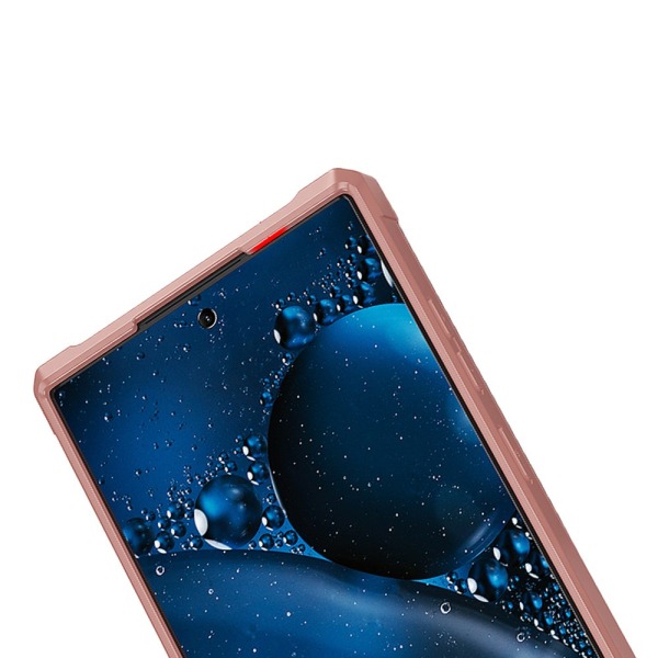 Samsung Galaxy S22 Ultra - Praktisk deksel med kortholder Röd