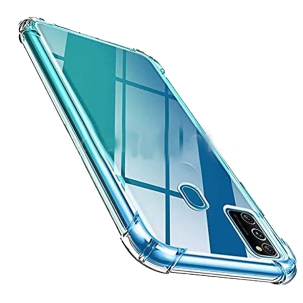 Samsung Galaxy A21S - Iskuja vaimentava silikonisuojus FLOVEME Transparent/Genomskinlig