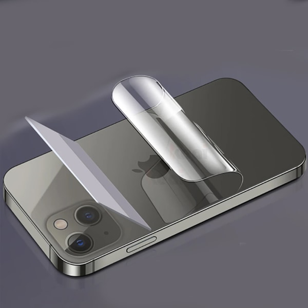 2-PACK 1 Sæt iPhone 13 Mini Hydrogel Skærmbeskytter foran og bagpå Transparent/Genomskinlig