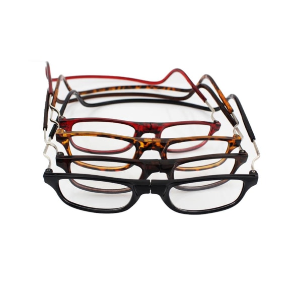 Smarte læsebriller med magnet Vinröd 1.5