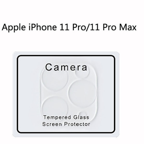 iPhone 11 Pro Takakameran linssin näytönsuoja 9H 2.5D FullCover Transparent/Genomskinlig