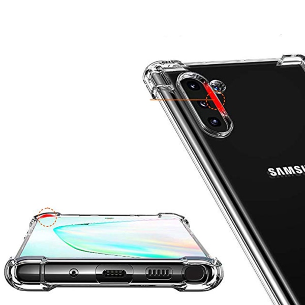 Kestävä silikonikuori - Samsung Galaxy Note10 Transparent/Genomskinlig