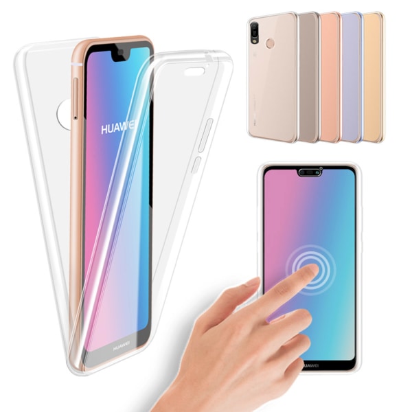 Huawei Y6 2019 - Suojaava, tyylikäs kaksipuolinen silikonikuori Rosa