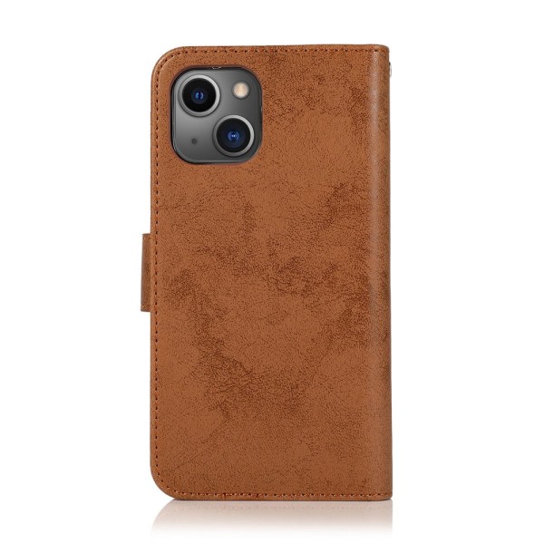 Praktisk LEMAN Wallet cover - iPhone 14 Brun