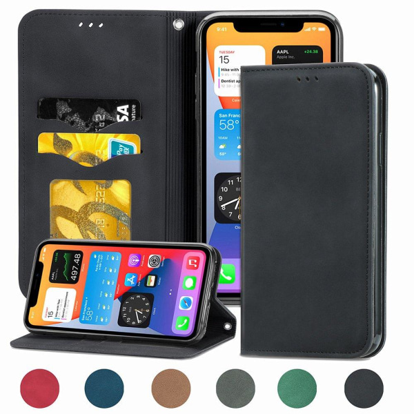 iPhone 12 Pro Max - Eksklusivt FLOVEME lommebokdeksel Mörkblå