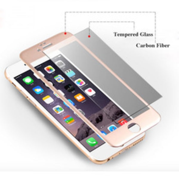 iPhone 6/6S 2-PACK Skärmskydd i Carbonfiber HuTech Fullfit 3D HD Vit
