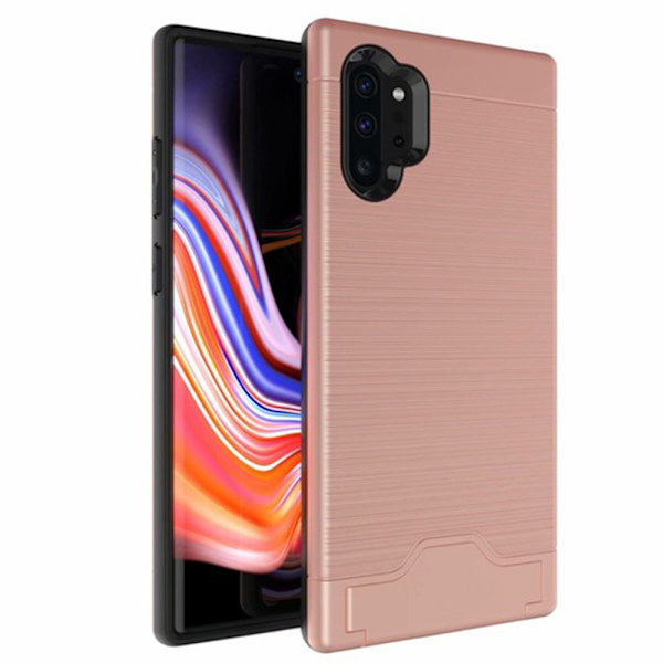 Samsung Galaxy Note10 Plus - Elegant Skal med Kortfack Roséguld