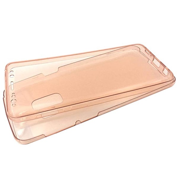 Samsung A6 Plus 2018 Dubbelsidigt silikonfodral TOUCHFUNKTION Rosa