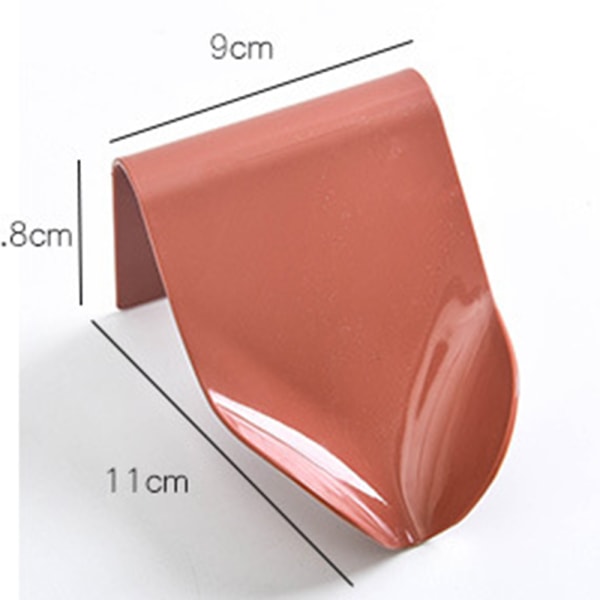 Stilig såpeholder (selvklebende) Minimalistisk design Rödbrun