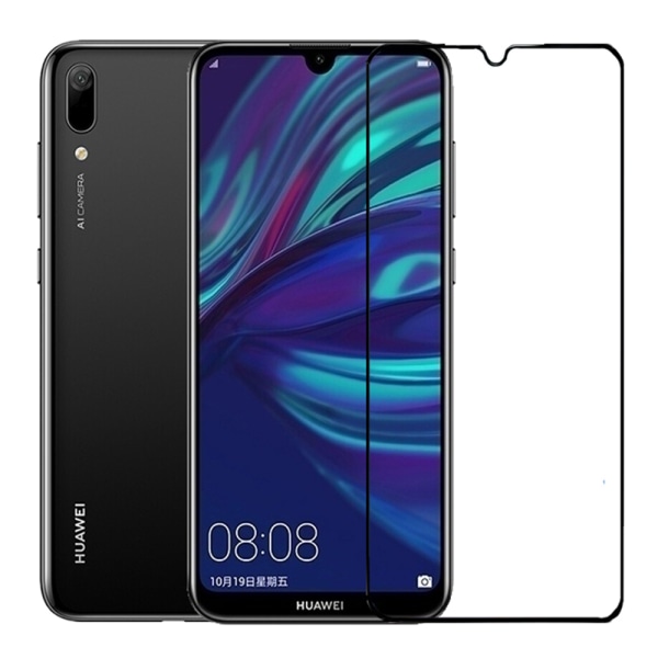 Näytönsuoja Carbon 10-PACK Screen-Fit 3D/HD 9H Huawei Y6 2019 Svart