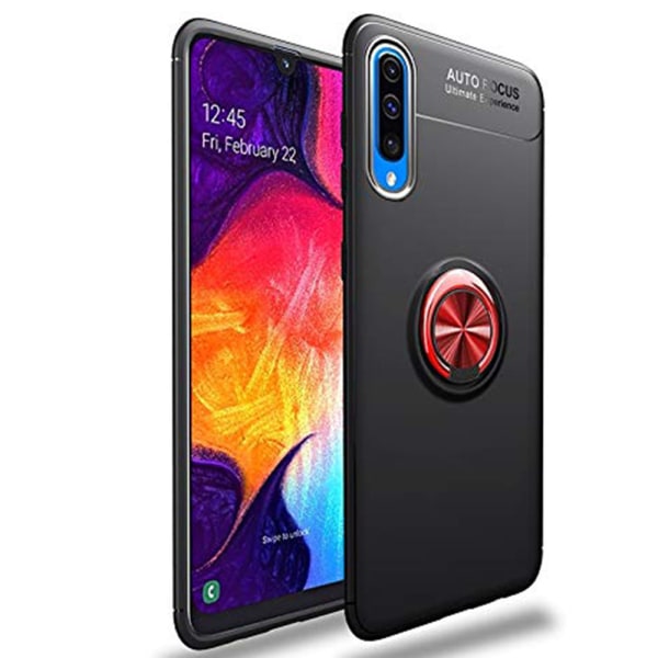 Skal med Ringhållare - Samsung Galaxy A50 Svart/Blå Svart/Blå