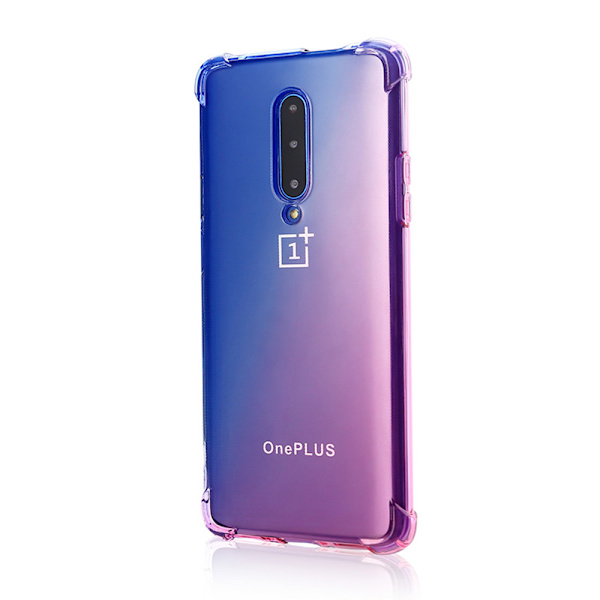 OnePlus 7 Pro - Silikonskal Blå/Rosa