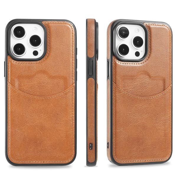 iPhone 12 / 12 Pro - Slimmat kortfodral i stilren design Blå