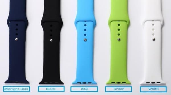 Apple Watch 42mm - Silikonerem fra LEMAN (Original) Röd Medium