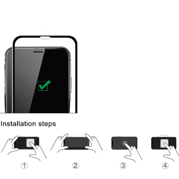 iPhone X/XS 3-PACK skjermbeskytter 2,5D ramme 9H 0,3mm Svart